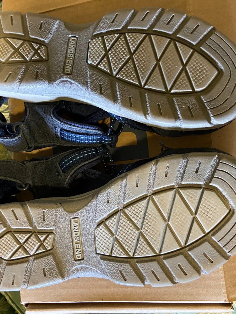 LAND'S END ALL WEATHER LADIES CLOSED TOE SANDALS: Size 7W, Radient Navy - Picture 3 of 3